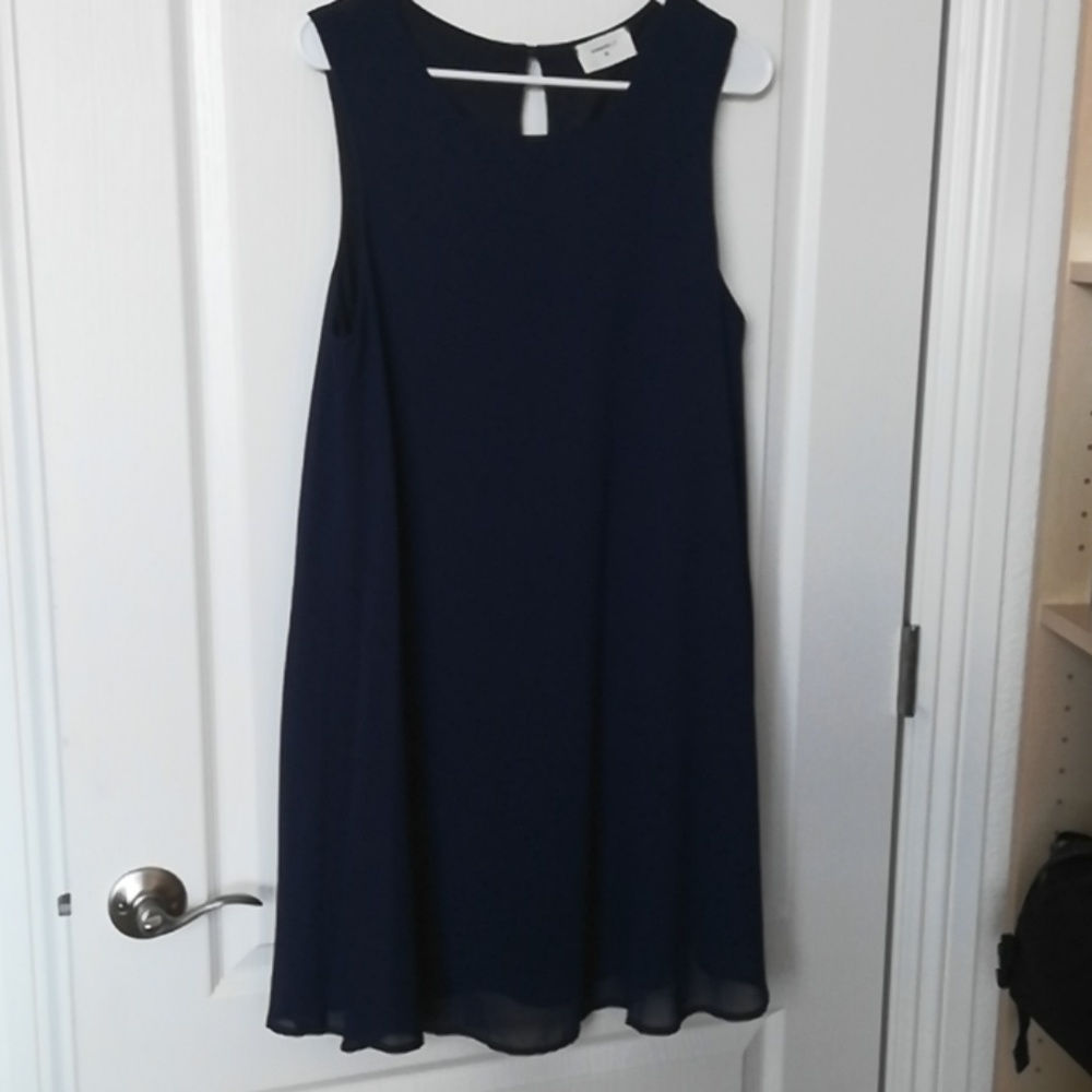 Navy blue A-line dress